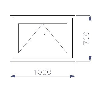 OKNO PCV 1000 x 700 mm UCHYLNE 1x ANTRACYT