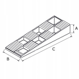 Wymiary:  A=20mm  B= 45mm  C= 150mm