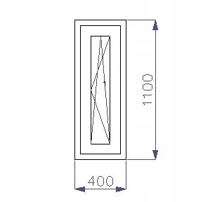 OKNO PCV 400 x 1100 RU ZEWN. ZŁ. DĄB 3 SZYBY OKNO PCV 400 x 1100 RU ZEWN. ZŁ. DĄB 3 SZYBY