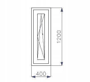 OKNO PCV 400 x 1200 RU ZEWN. ZŁ. DĄB 3 SZYBY OKNO PCV 400 x 1200 RU ZEWN. ZŁ. DĄB 3 SZYBY