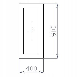 OKNO PCV 40 X 90 / 400 x 900 mm FIX 1 X CIEMNY DĄB OKNO PCV 40 X 90 / 400 x 900 mm FIX 1 X CIEMNY DĄB