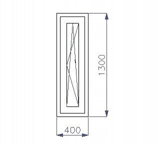 OKNO PCV 400 x 1300 RU ZEWN. ANTRACYT 3 SZYBY OKNO PCV 400 x 1300 RU ZEWN. ANTRACYT 3 SZYBY