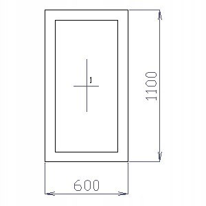 OKNO PCV 60 X 110 / 600 x 1100 FIX 2 X ANTRACYT OKNO PCV 60 X 110 / 600 x 1100 FIX 2 X ANTRACYT