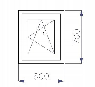 OKNO PCV 600 x 700 RU ZEWN. ANTRACYT 3 SZYBY OKNO PCV 600 x 700 RU ZEWN. ANTRACYT 3 SZYBY
