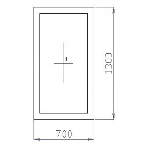 OKNO PCV 70 X 130 / 700 x 1300 FIX 1 X CIEMNY DĄB OKNO PCV 70 X 130 / 700 x 1300 FIX 1 X CIEMNY DĄB