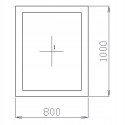 OKNO PCV 80 X 100 / 800 x 1000 FIX 2 X ANTRACYT