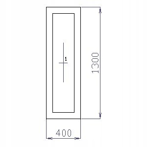 OKNO PCV 40 X 130 / 400 x 1300 FIX 1 X CIEMNY DĄB OKNO PCV 40 X 130 / 400 x 1300 FIX 1 X CIEMNY DĄB