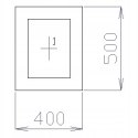 OKNO PCV 40 X 50 / 400 x 500 mm FIX 1 X ANTRACYT