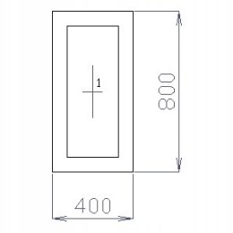 OKNO PCV 40 X 80 / 400 x 800 mm FIX 2 X ZŁOTY DĄB