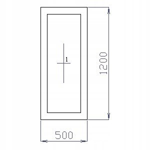 OKNO PCV 50 X 120 / 500 x 1200 FIX 1 X CIEMNY DĄB OKNO PCV 50 X 120 / 500 x 1200 FIX 1 X CIEMNY DĄB