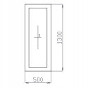 OKNO PCV 50 X 130 / 500 x 1300 FIX 1 X CIEMNY DĄB
