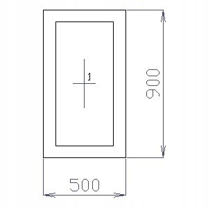OKNO PCV 50 X 90 / 500 x 900 FIX 1 X CIEMNY DĄB OKNO PCV 50 X 90 / 500 x 900 FIX 1 X CIEMNY DĄB