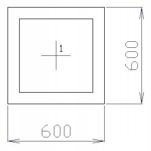 OKNO PCV 60 X 60 / 600 x 600 FIX 1 X CIEMNY DĄB OKNO PCV 60 X 60 / 600 x 600 FIX 1 X CIEMNY DĄB