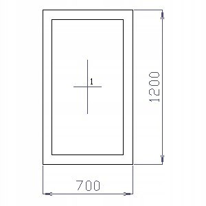 OKNO PCV 70 X 120 / 700 x 1200 FIX 1 X CIEMNY DĄ OKNO PCV 70 X 120 / 700 x 1200 FIX 1 X CIEMNY DĄ