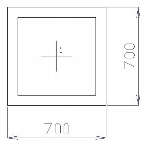 OKNO PCV 70 X 70 / 700 x 700 FIX 1 X CIEMNY DĄB OKNO PCV 70 X 70 / 700 x 700 FIX 1 X CIEMNY DĄB