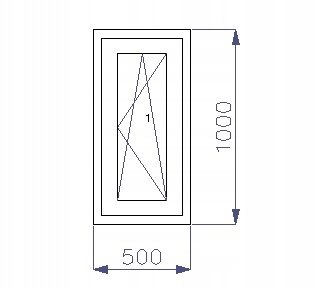 OKNO PCV 500 x 1000 RU ZEWN. ANTRACYT 3 SZYBY OKNO PCV 500 x 1000 RU ZEWN. ANTRACYT 3 SZYBY