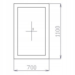 OKNO PCV 70 X 110 / 700 x 1100 mm FIX BIAŁE 24H