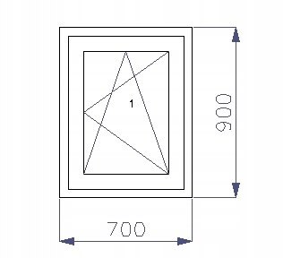 OKNO PCV 700 x 900 RU ZEWN. ZŁ. DĄB 3 SZYBY OKNO PCV 700 x 900 RU ZEWN. ZŁ. DĄB 3 SZYBY