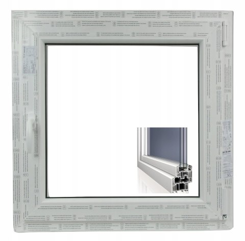 OKNO PCV 80 x 80 / 800 x 800 RU/P BIAŁE Uw 0,9 OKNO PCV 80 x 80 / 800 x 800 RU/P BIAŁE Uw 0,9