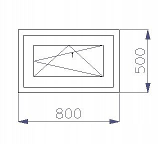 OKNO PCV 800 x 500 RU ZEWN. ANTRACYT 3 SZYBY OKNO PCV 800 x 500 RU ZEWN. ANTRACYT 3 SZYBY