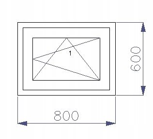 OKNO PCV 800 x 600 RU ZEWN. ANTRACYT 3 SZYBY OKNO PCV 800 x 600 RU ZEWN. ANTRACYT 3 SZYBY