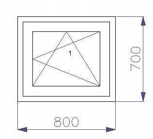 OKNO PCV 800 x 700 RU ZEWN. ANTRACYT 3 SZYBY OKNO PCV 800 x 700 RU ZEWN. ANTRACYT 3 SZYBY