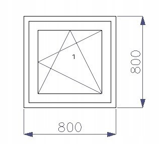 OKNO PCV 800 x 800 RU ZEWN. ANTRACYT 3 SZYBY OKNO PCV 800 x 800 RU ZEWN. ANTRACYT 3 SZYBY