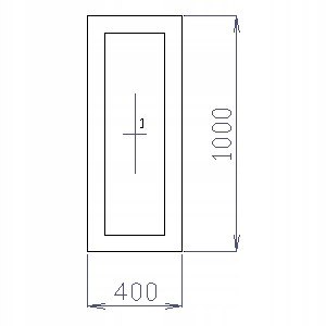 OKNO PCV 40 X 100 / 400 x 1000 FIX 2 X ANTRACYT OKNO PCV 40 X 100 / 400 x 1000 FIX 2 X ANTRACYT