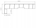 PARAPET PCV WEWNĘTRZNY ZŁOTY DĄB 20 X 60