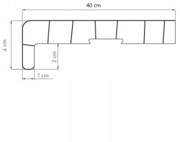 PARAPET PCV WEWNĘTRZNY BIAŁY 40 X 220