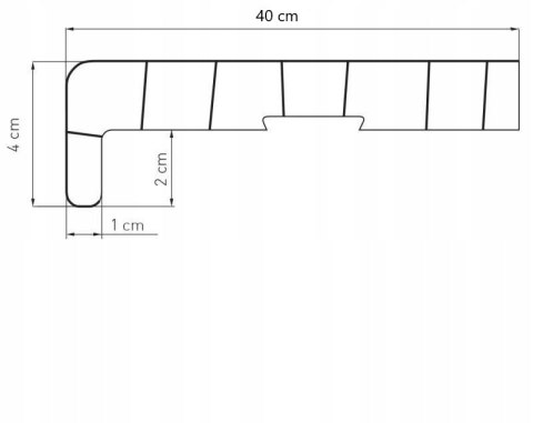 PARAPET PCV WEWNĘTRZNY BIAŁY 40 X 60 PARAPET PCV WEWNĘTRZNY BIAŁY 40 X 60