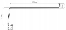 PARAPET ZEWNĘTRZNY SREBRNY 17,5 x 120