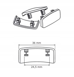 ZAŚLEPKI ODWODNIENIA OKIEN PVC 20 SZTUK BIAŁE RING