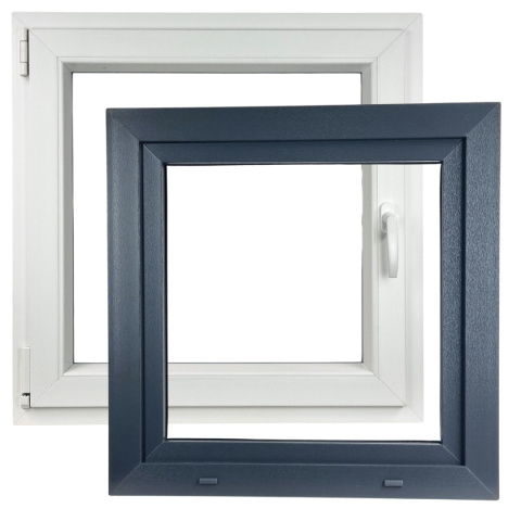 ALUCON OKNO PCV 500x500 / 500 x 500 mm Plastikowe 50x50 cm Zewnętrzny Antracyt Lewe ALUCON OKNO PCV 500x500 / 500 x 500 mm Plastikowe 50x50 cm Zewnętrzny Antracyt Lewe