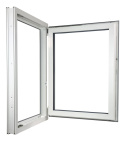 ALUCON OKNO PCV 400x1000 / 400 x 1000 mm Plastikowe 40x100 cm Zewnętrzny Orzech Prawe