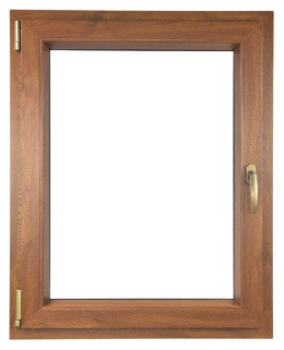 ALUCON OKNO PCV 400x1100 / 400 x 1100 mm Plastikowe 40x110 cm Dwustronny Złoty Dąb Lewe
