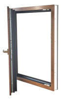 ALUCON OKNO PCV 400x1100 / 400 x 1100 mm Plastikowe 40x110 cm Dwustronny Złoty Dąb Lewe