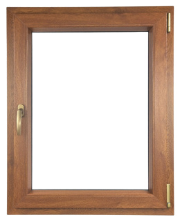 ALUCON OKNO PCV 400x600 / 400 x 600 mm Plastikowe 40x60 cm Dwustronny Złoty Dąb Prawe