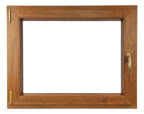 ALUCON OKNO PCV 1000x500 / 1000 x 500 mm Plastikowe 100x50 cm Dwustronny Złoty Dąb Lewe