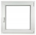 ALUCON OKNO PCV 50x50 / 500x500 mm Białe RU Prawe 2 Szyby 58mm