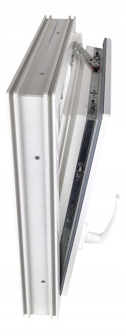 ALUCON OKNO PCV 50x50 / 500x500 mm Białe RU Prawe 2 Szyby 58mm