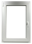 ALUCON OKNO PCV 60x70 / 600x700 mm Białe RU Lewe 2 Szyby 58mm