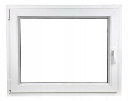 ALUCON OKNO PCV 80x70 / 800x700 mm Białe RU Lewe 2 Szyby 71mm