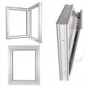 ALUCON OKNO PCV 800x1400 / 800 x 1400 mm Plastikowe Białe Lewe 76mm