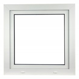 ALUCON OKNO PCV 90x90 / 900x900 mm Białe RU Lewe 2 Szyby 71mm