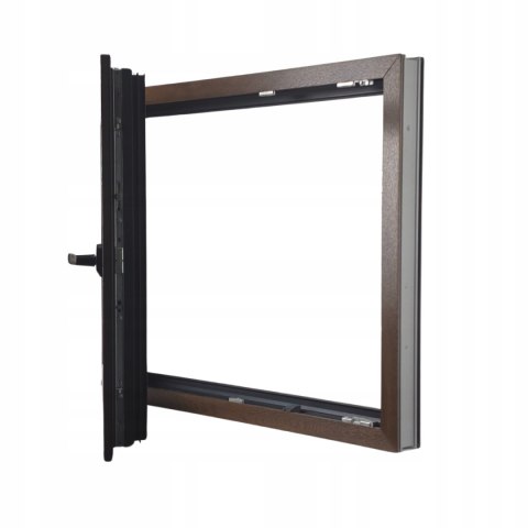 ALUCON OKNO PCV 1200 x 700 mm / 120x70 cm Dwustronny Orzech Lewe
