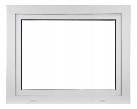 ALUCON OKNO PCV 60x60 / 600x600 mm Białe RU Prawe 2 Szyby 58mm