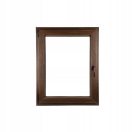 ALUCON OKNO PCV 900 x 1400 mm / 90x140 cm Dwustronny Orzech Lewe