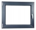 ALUCON OKNO PCV 1200 x 500 mm / 120x50 cm Dwustronny Antracyt Lewe