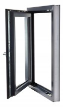 ALUCON OKNO PCV 700 x 1400 mm / 70x140 cm Dwustronny Antracyt Lewe